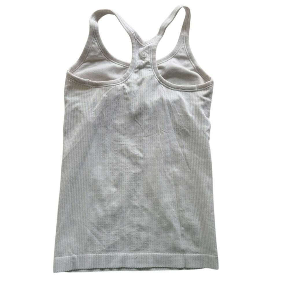 Lululemon Ebb To Street Tank White Size 6 Racerback Gym Yoga Bra Tank - Picture 5 of 7